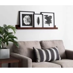 Levie 42 in. x 4 in. x 4 in. Walnut Brown Decorative Wall Shelf by Kate and Laurel 13 Levie 42 in. x 4 in. x 4 in. Walnut Brown Decorative Wall Shelf by Kate and Laurel -Kate and Laurel Shop walnut brown kate and laurel decorative shelving 216483 31 1000