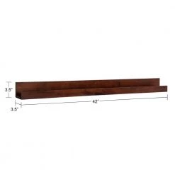 Levie 42 in. x 4 in. x 4 in. Walnut Brown Decorative Wall Shelf by Kate and Laurel 9 Levie 42 in. x 4 in. x 4 in. Walnut Brown Decorative Wall Shelf by Kate and Laurel -Kate and Laurel Shop walnut brown kate and laurel decorative shelving 216483 c3 1000
