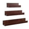 Levie 4 in. x 24 in. x 4 in. Walnut Brown Wood Floating Decorative Wall Shelf Without Brackets by Kate and Laurel -Kate and Laurel Shop walnut brown kate and laurel decorative shelving 218504 64 1000