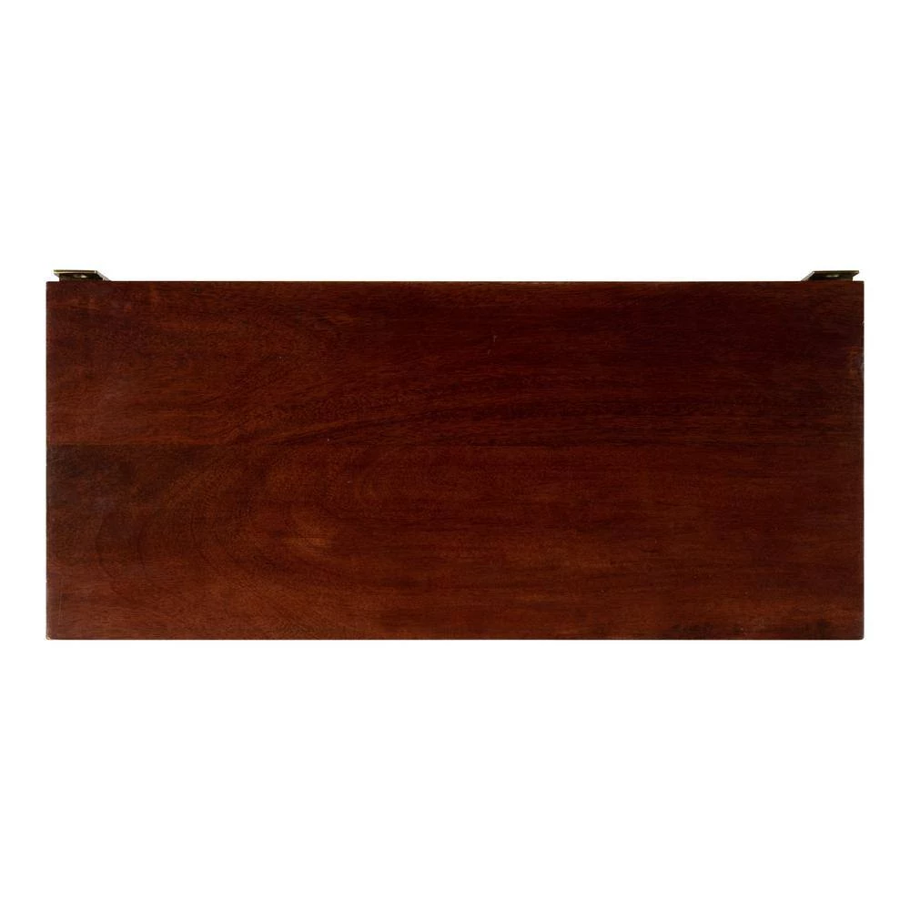 Bellingham 8.5 in. x 18 in. x 8 in. Walnut Brown Wood Floating Decorative Wall Shelf Without Cubbies by Kate and Laurel 5 Bellingham 8.5 in. x 18 in. x 8 in. Walnut Brown Wood Floating Decorative Wall Shelf Without Cubbies by Kate and Laurel - Image 3