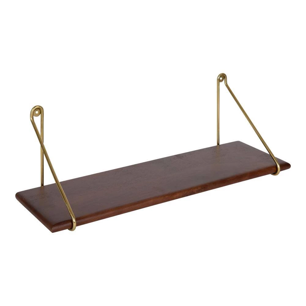 Palone 8.00 in. x 24.00 in. x 8.00 in. Walnut Brown Wood Floating Decorative Wall Shelf without Brackets by Kate and Laurel 6 Palone 8.00 in. x 24.00 in. x 8.00 in. Walnut Brown Wood Floating Decorative Wall Shelf without Brackets by Kate and Laurel - Image 4