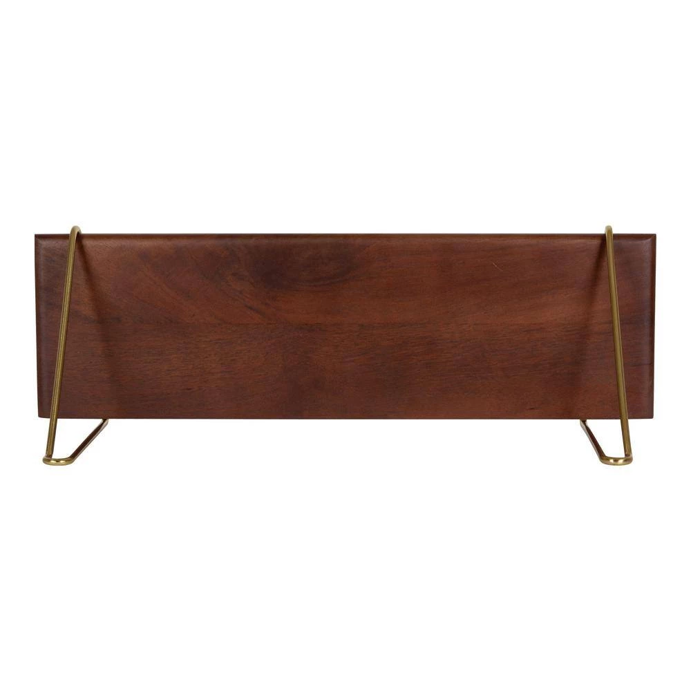 Palone 8.00 in. x 24.00 in. x 8.00 in. Walnut Brown Wood Floating Decorative Wall Shelf without Brackets by Kate and Laurel 8 Palone 8.00 in. x 24.00 in. x 8.00 in. Walnut Brown Wood Floating Decorative Wall Shelf without Brackets by Kate and Laurel - Image 6