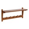 Meridien 8.25 in. D 24.00 in. W 11.50 in. H Walnut Brown Wood Floating Decorative Wall Shelf with Hooks by Kate and Laurel -Kate and Laurel Shop walnut brown kate and laurel decorative shelving 222262 64 1000