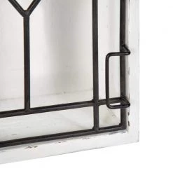 Megara 6 in. x 16 in. x 24 in. White/Black Wood with Metal Door Decorative Cabinet Wall Shelf by Kate and Laurel -Kate and Laurel Shop white black kate and laurel decorative shelving 215286 c3 1000