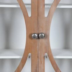 Quinlan 8 in. x 24 in. x 28 in. White/Brown Wood Floating Decorative Cubby Wall Shelf With Brackets by Kate and Laurel 11 Quinlan 8 in. x 24 in. x 28 in. White/Brown Wood Floating Decorative Cubby Wall Shelf With Brackets by Kate and Laurel -Kate and Laurel Shop white brown kate and laurel decorative shelving 216730 77 1000