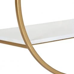 Wicks 14 in. x 14 in. x 7 in. White/Gold Decorative Wall Shelf by Kate and Laurel -Kate and Laurel Shop white gold kate and laurel decorative shelving 214959 1f 1000