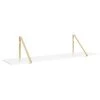 Soloman 38 in. x 8 in. x 8 in. White/Gold Decorative Wall Shelf by Kate and Laurel 1 Soloman 38 in. x 8 in. x 8 in. White/Gold Decorative Wall Shelf by Kate and Laurel -Kate and Laurel Shop white gold kate and laurel decorative shelving 216092 64 1000