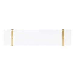 Soloman 18 in. x 8 in. x 8 in. White/Gold Decorative Wall Shelf by Kate and Laurel -Kate and Laurel Shop white gold kate and laurel decorative shelving 216093 a0 1000