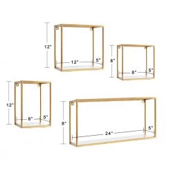 Mallory 24 in. x 12 in. x 5 in. White/Gold Decorative Wall Shelf by Kate and Laurel -Kate and Laurel Shop white gold kate and laurel decorative shelving 216421 fa 1000