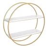 Sequoia 24 in. x 24 in. x 7 in. White/Gold Decorative Wall Shelf by Kate and Laurel