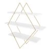 Daxton 31 in. x 32 in. x 7 in. White/Gold Decorative Wall Shelf by Kate and Laurel