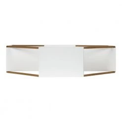 Lintz 6 in. x 24 in. x 24 in. White/Gold MDF Floating Decorative Wall Shelf Without Brackets by Kate and Laurel -Kate and Laurel Shop white gold kate and laurel decorative shelving 219663 fa 1000
