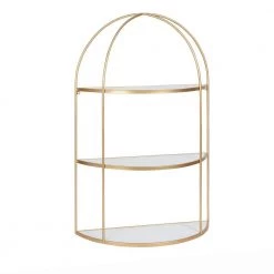 Freade 32.00 in. x 21.25 in. x 32.00 in. White Metal Floating Decorative Wall Shelf Without Brackets by Kate and Laurel