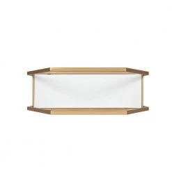 Adela 41.00 in. x 18.25 in. x 41.00 in. White MDF Floating Decorative Wall Shelf Without Brackets by Kate and Laurel 14 Adela 41.00 in. x 18.25 in. x 41.00 in. White MDF Floating Decorative Wall Shelf Without Brackets by Kate and Laurel -Kate and Laurel Shop white gold kate and laurel decorative shelving 221121 fa 1000
