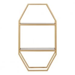 Adela 28.00 in. x 16.00 in. x 28.00 in. White MDF Floating Decorative Wall Shelf without Brackets by Kate and Laurel 13 Adela 28.00 in. x 16.00 in. x 28.00 in. White MDF Floating Decorative Wall Shelf without Brackets by Kate and Laurel -Kate and Laurel Shop white gold kate and laurel decorative shelving 221122 4f 1000