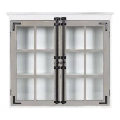 Hutchins 7 in. x 30 in. x 28 in. White/Gray Wood Floating Decorative Cubby Wall Shelf With Brackets by Kate and Laurel 12 Hutchins 7 in. x 30 in. x 28 in. White/Gray Wood Floating Decorative Cubby Wall Shelf With Brackets by Kate and Laurel -Kate and Laurel Shop white gray kate and laurel decorative shelving 216869 4f 1000