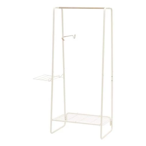 White Metal Clothes Rack 35.24 in. W x 596 in. H by IRIS 3 White Metal Clothes Rack 35.24 in. W x 596 in. H by IRIS -Kate and Laurel Shop white iris clothes racks 586004 64 1000