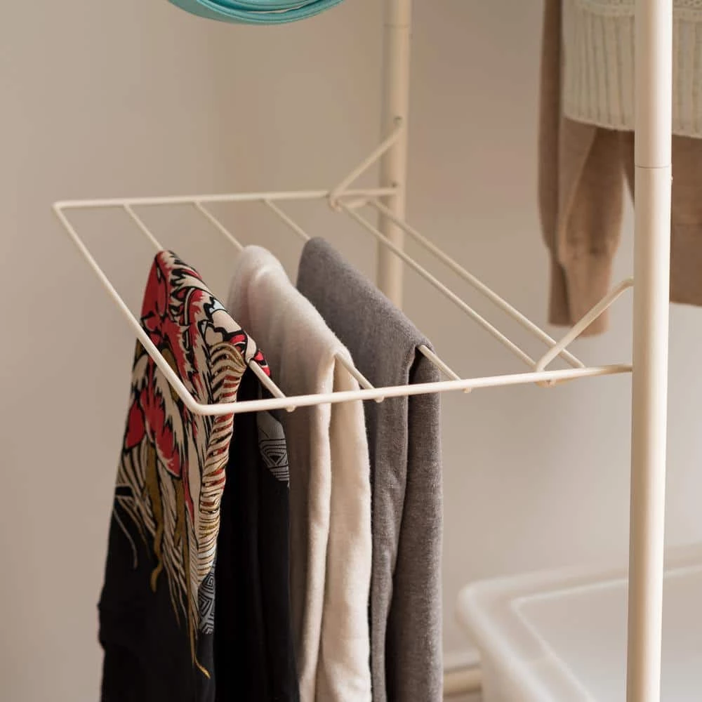 White Metal Clothes Rack 54.92 in. W x 596 in. H by IRIS 7 White Metal Clothes Rack 54.92 in. W x 596 in. H by IRIS - Image 5