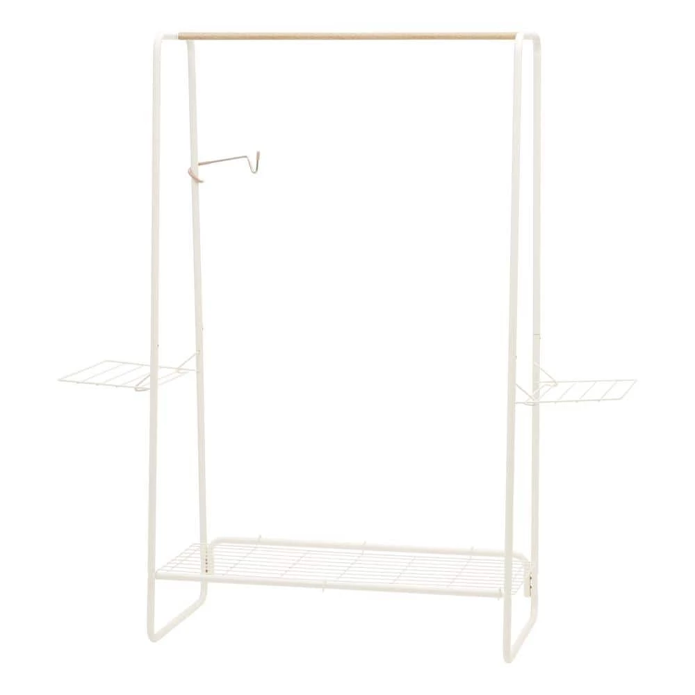 White Metal Clothes Rack 54.92 in. W x 596 in. H by IRIS 3 White Metal Clothes Rack 54.92 in. W x 596 in. H by IRIS