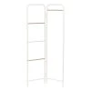 Metal Clothing Rack, Clothes Organizer, Foldable, Metal Garment Rack, White,26.38 in. L x 13.78 in. W x 59.06 in. H by IRIS -Kate and Laurel Shop white iris clothes racks 586037 64 1000