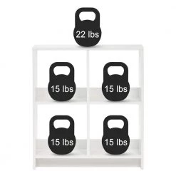 29.8 in. H x 27 in. W x 10 in. D White Heavy-Duty Decorative 4 Cube Organizer by IRIS -Kate and Laurel Shop white iris cube storage organizers 596357 44 1000