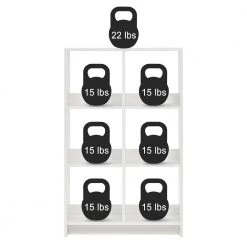 43 in. H x 27 in. W x 10 in. D White Heavy-Duty Decorative 6-Cube Organizer by IRIS 12 43 in. H x 27 in. W x 10 in. D White Heavy-Duty Decorative 6-Cube Organizer by IRIS -Kate and Laurel Shop white iris cube storage organizers 596360 1f 1000