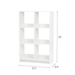 43 in. H x 27 in. W x 10 in. D White Heavy-Duty Decorative 6-Cube Organizer by IRIS 11 43 in. H x 27 in. W x 10 in. D White Heavy-Duty Decorative 6-Cube Organizer by IRIS -Kate and Laurel Shop white iris cube storage organizers 596360 4f 1000