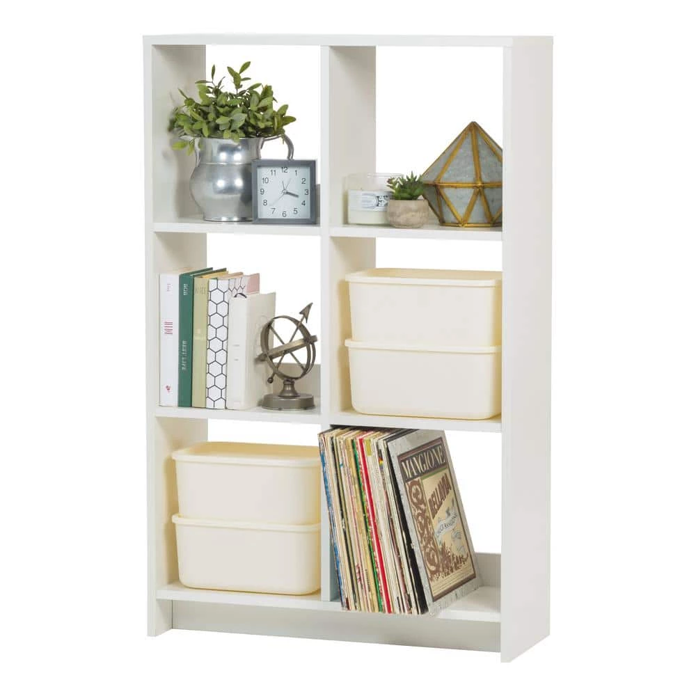 43 in. H x 27 in. W x 10 in. D White Heavy-Duty Decorative 6-Cube Organizer by IRIS 4 43 in. H x 27 in. W x 10 in. D White Heavy-Duty Decorative 6-Cube Organizer by IRIS - Image 2