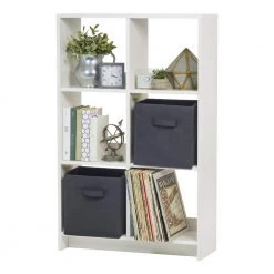 43 in. H x 27 in. W x 10 in. D White Heavy-Duty Decorative 6-Cube Organizer by IRIS 14 43 in. H x 27 in. W x 10 in. D White Heavy-Duty Decorative 6-Cube Organizer by IRIS -Kate and Laurel Shop white iris cube storage organizers 596360 fa 1000