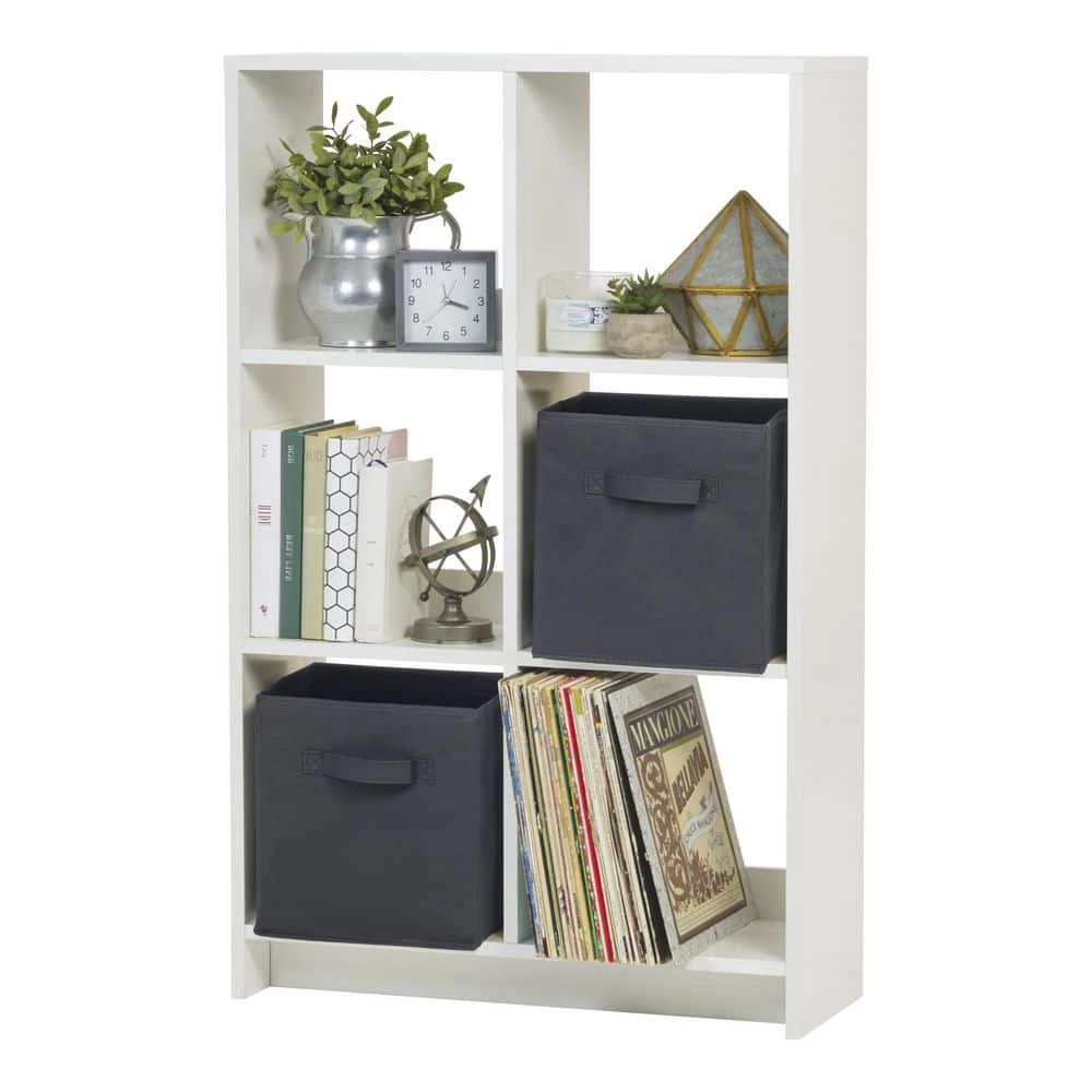 43 in. H x 27 in. W x 10 in. D White Heavy-Duty Decorative 6-Cube Organizer by IRIS 8 43 in. H x 27 in. W x 10 in. D White Heavy-Duty Decorative 6-Cube Organizer by IRIS - Image 6