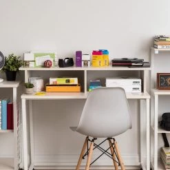 13.39 in. W x 7.87 in. H x 41.97 in. D White 1-Tier Shelving Unit by IRIS -Kate and Laurel Shop white iris freestanding shelving units 595986 31 1000