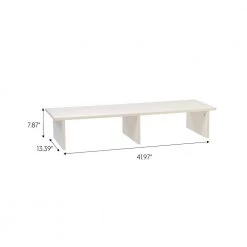 13.39 in. W x 7.87 in. H x 41.97 in. D White 1-Tier Shelving Unit by IRIS -Kate and Laurel Shop white iris freestanding shelving units 595986 44 1000