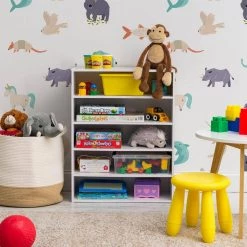 White 5-Tier Multi-Purpose Organizer Shelf (23.14 in. L x 11.63 in. W x 31.51 in. H) by IRIS -Kate and Laurel Shop white iris freestanding shelving units 596984 76 1000