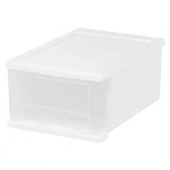 7 Qt. Stacking Storage Bin in White by IRIS