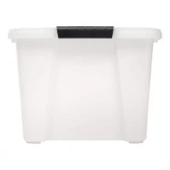 13 Gal. Stack and Pull Storage Box in Natural with Black Sturdy Buckles (8-Pack) by IRIS -Kate and Laurel Shop white iris storage bins 500077 4f 1000