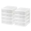 1-Qt. Compact Desktop 4-Drawer System in White (2-Pack) by IRIS 1 1-Qt. Compact Desktop 4-Drawer System in White (2-Pack) by IRIS -Kate and Laurel Shop white iris storage bins 586016 64 1000