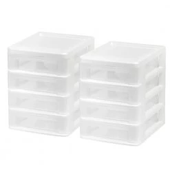 1-Qt. Compact Desktop 4-Drawer System in White (2-Pack) by IRIS