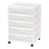 3.9-Gal. Scrapbook Cart in White ( 5-Case) by IRIS 1 3.9-Gal. Scrapbook Cart in White ( 5-Case) by IRIS -Kate and Laurel Shop white iris storage bins 587684 64 1000