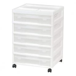 3.9-Gal. Scrapbook Cart in White ( 5-Case) by IRIS