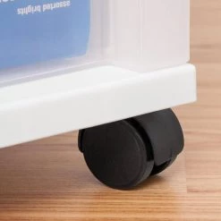 12.05 in. x 26.315 in. White Drawer Storage Cart by IRIS -Kate and Laurel Shop white iris storage drawers 116803 4f 1000