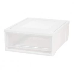 15.75 in. x 7 in. White Shallow Plastic Drawer by IRIS