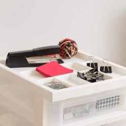 14.25 in. L x 12.05 in. W x 37.75 in. H White and Pearl 6-Drawer Storage Cart with Organizer Top by IRIS 12 14.25 in. L x 12.05 in. W x 37.75 in. H White and Pearl 6-Drawer Storage Cart with Organizer Top by IRIS -Kate and Laurel Shop white iris storage drawers 585008 4f 1000