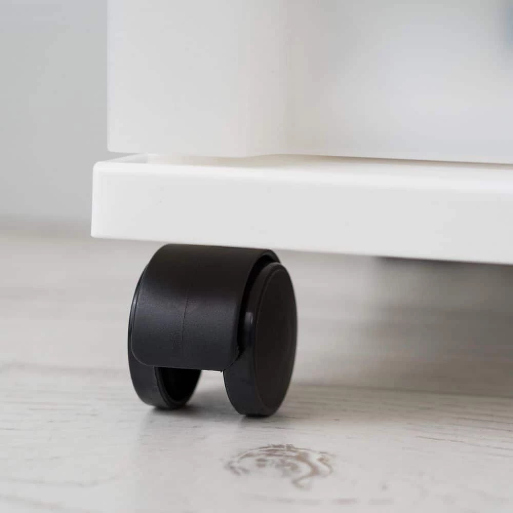 14.25 in. L x 12.05 in. W x 37.75 in. H White and Pearl 6-Drawer Storage Cart with Organizer Top by IRIS 8 14.25 in. L x 12.05 in. W x 37.75 in. H White and Pearl 6-Drawer Storage Cart with Organizer Top by IRIS - Image 6