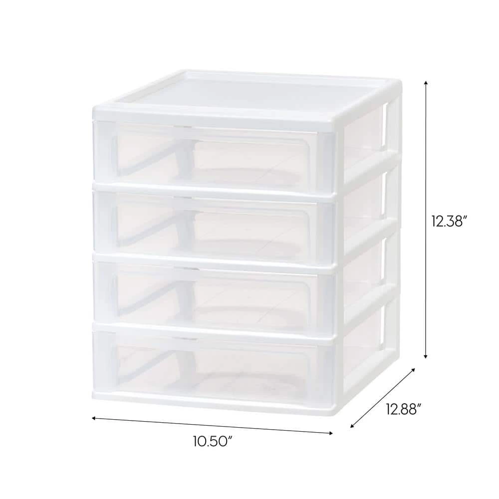 4-Drawer Desktop-Organizer Plastic-Drawer Office-Supplies File-Holder, 4.6 qt. by IRIS 4 4-Drawer Desktop-Organizer Plastic-Drawer Office-Supplies File-Holder, 4.6 qt. by IRIS - Image 2