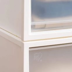 Deep Box Chest Drawer, White, 4 Pack, a set of 4 drawers, 15.75"W x 11.75"H by IRIS -Kate and Laurel Shop white iris storage drawers 591053 1f 1000