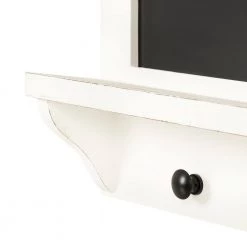 Cates 27.75 in. H x 29.50 in. W Farmhouse Rectangle White Combination Board by Kate and Laurel -Kate and Laurel Shop white kate and laurel boards easels 221640 1f 1000