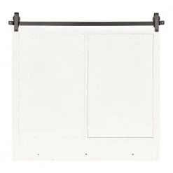 Cates 27.75 in. H x 29.50 in. W Farmhouse Rectangle White Combination Board by Kate and Laurel -Kate and Laurel Shop white kate and laurel boards easels 221640 77 1000