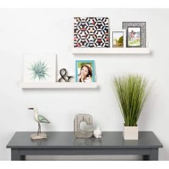 Levie 3 in. x 24 in. x 4 in. White MDF Decorative Wall Shelf by Kate and Laurel 10 Levie 3 in. x 24 in. x 4 in. White MDF Decorative Wall Shelf by Kate and Laurel -Kate and Laurel Shop white kate and laurel decorative shelving 211554 1f 1000