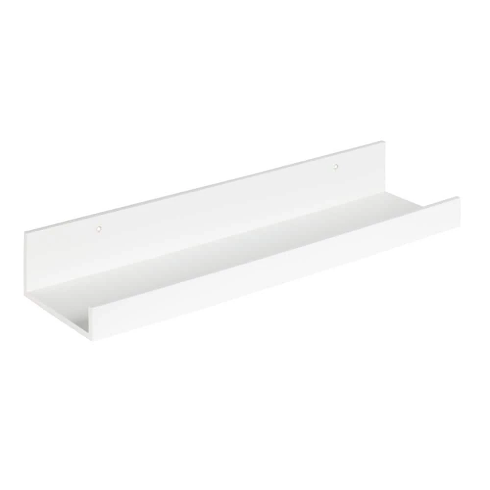 Levie 7 in. x 24 in. x 4 in. White MDF Decorative Wall Shelf by Kate and Laurel 3 Levie 7 in. x 24 in. x 4 in. White MDF Decorative Wall Shelf by Kate and Laurel
