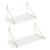 Vista 10 in. x 24 in. x 10 in. White Decorative Wall Shelf by Kate and Laurel -Kate and Laurel Shop white kate and laurel decorative shelving 211940 64 1000